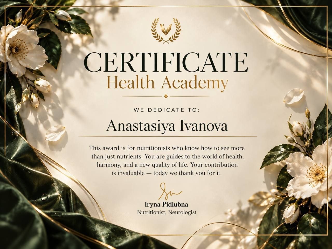Certificate of Nutritionist in Barnstaple Certificate of Nutritionist in Barnstaple